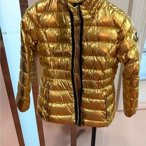 Gold Puffer Jacket Moose knuckles for Kids